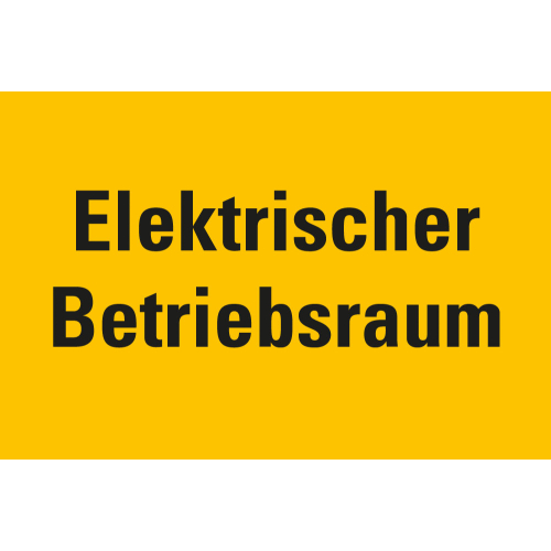 Warnschild: Elektrischer Betriebsraum, gelb-schwarz, Folie selbstklebend, 200 mm x 120 mm, 1 Stück Warnschild: Elektrischer Betriebsraum, gelb-schwarz, Folie selbstklebend, 200 mm x 120 mm, 1 Stück