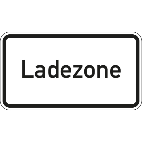 Zusatzzeichen: Ladezone, Aluminium RA1 reflektierend, 420 mm x 231 mm, 1 Stück Zusatzzeichen: Ladezone, Aluminium RA1 reflektierend, 420 mm x 231 mm, 1 Stück