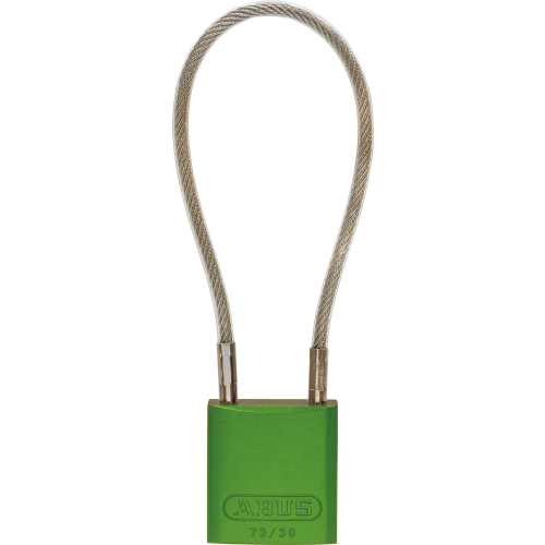 ABUS Vorhängeschloss, mit 20 cm Edelstahlseil, verschiedenschließend, Aluminium, verschiedene Farben, 34 x 32 x 12 mm, 1 Stück