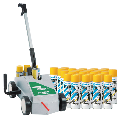 Aktions-Set Markierungsgerät SUPER Striper, Farbe Traffic extra, gelb, 36 Dosen/Verpackungseinheit Aktions-Set Markierungsgerät SUPER Striper, Farbe Traffic extra, gelb, 36 Dosen/Verpackungseinheit