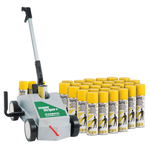 Aktions-Set Markierungsgerät SUPER Striper, Farbe Traffic 2, gelb, 36 Dosen/Verpackungseinheit Aktions-Set Markierungsgerät SUPER Striper, Farbe Traffic 2, gelb, 36 Dosen/Verpackungseinheit