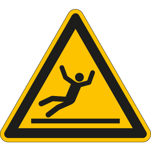 Warnschild: Warnung vor Rutschgefahr, Dreieck, gelb-schwarz