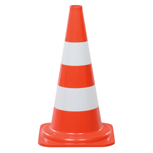 Faltsignal: ! Zusatzabsicherung für Gefahrenstellen, 3-seitig, rot-weiß, SL 600 mm, 1 Stück