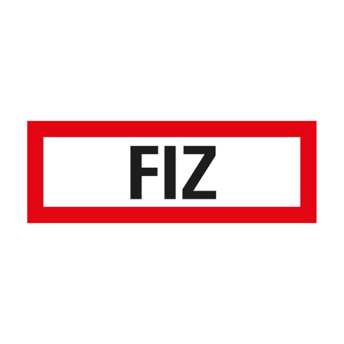 Feuerwehrschild: FIZ, weiß-rot, DIN 4066, Kunststoff, 297 mm x 105 mm, 1 Stück Feuerwehrschild: FIZ, weiß-rot, DIN 4066, Kunststoff, 297 mm x 105 mm, 1 Stück