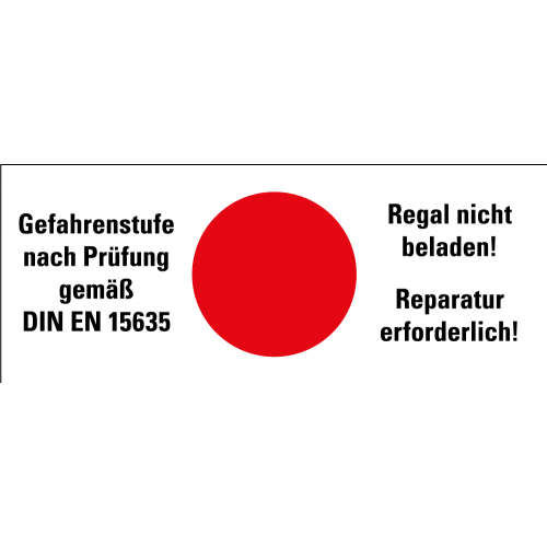 Hinweisschild: Gefahrenstufe rot, Standardfolie, 100 x 40 mm, Bogen Hinweisschild: Gefahrenstufe rot, Standardfolie, 100 x 40 mm, Bogen