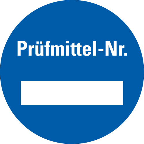 Inventaretikett: Prüfmittel-Nr., Zeile zum Selbstbeschriften, fälschungssichere Folie, 90 St./Verpackungseinheit