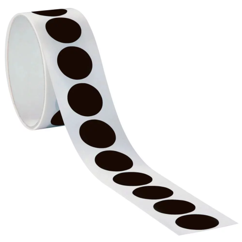 Markierungspunkt blanko, schwarz, Folie selbstklebend , Ø 50 mm, 100 St./Rolle Markierungspunkt blanko, schwarz, Folie selbstklebend , Ø 50 mm, 100 St./Rolle