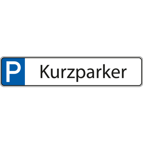 Parkplatzreservierungsschild Privatparkplatz, ohne und mit Befestigungsset, Aluminium, 520 mm x 110 mm
