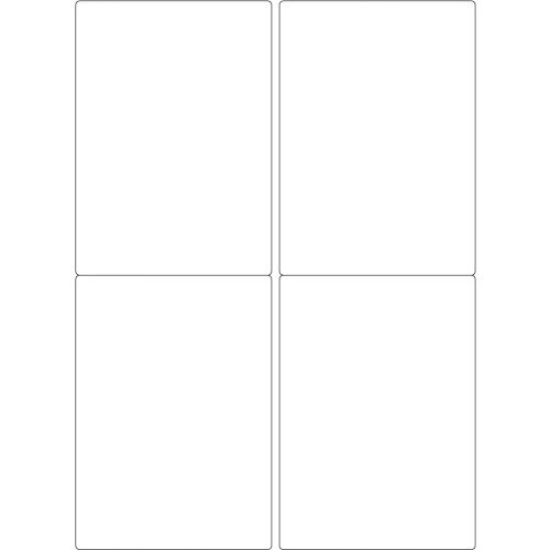 Polyesteretikett für Laser- und Tintenstrahldrucker, silber