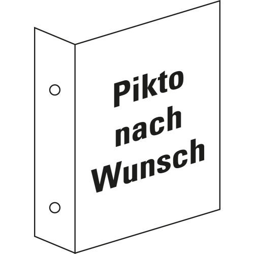 Fahnenschild blanko, Kunststoff, untersch. Größen
