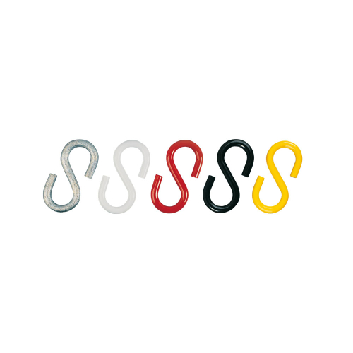 S-Haken zum Einhängen, verschiedene Farben, Kunststoff/Stahl, Ø 6 oder 8 mm