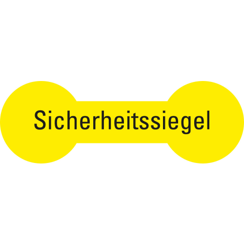 Sicherheitssiegel, gelb