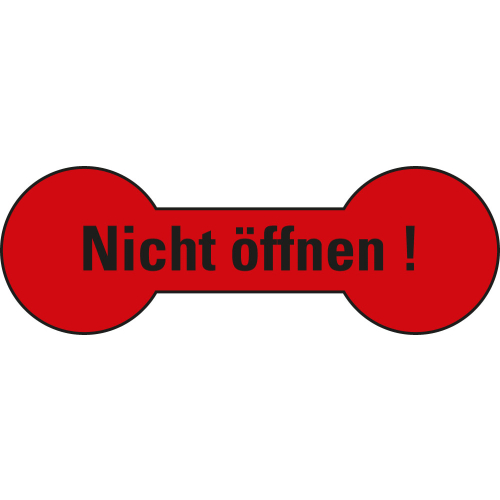 Sicherheitssiegel Nicht öffnen!, rot