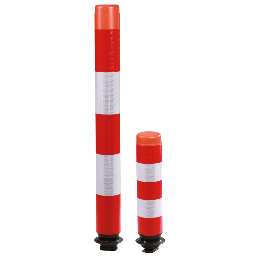 Hauptbild Absperrpfosten ParkFlex ohne Zylinderfuß, rot-weiß reflektierend, Ø 100 mm, unterschiedliche Pfostenhöhen