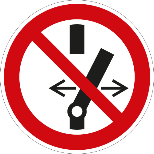 Verbotsschild Schalten verboten