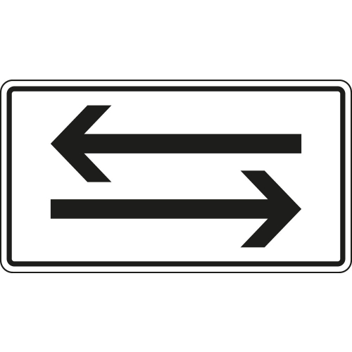 Verkehrszeichen 1000-30, Pfeil links- und rechtsweisend, Aluminium RA0 reflektierend, 420 mm x 231 oder 600 x 330 mm, 1 Stück