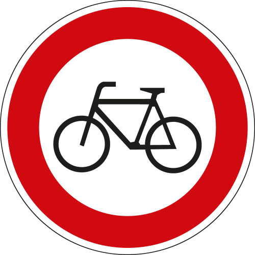 Verkehrszeichen: Verbot für Radverkehr, Nr. 254, Aluminium RA0/RA1/RA2 reflektierend, Ø 600 mm, 1 Stück