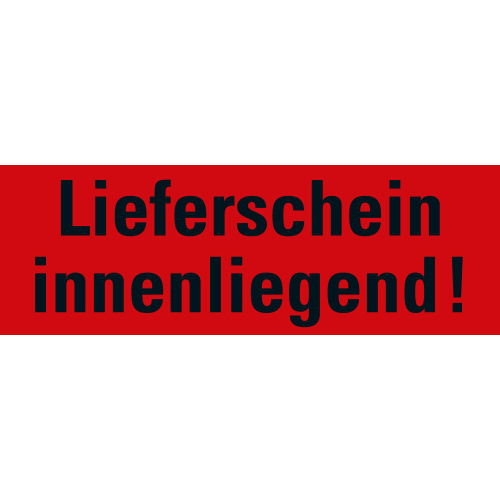 Verpackungsetikett: Lieferschein innenliegend!, versch. Farben und Materialien, 147 mm x 50 mm, 250 St./Rolle

