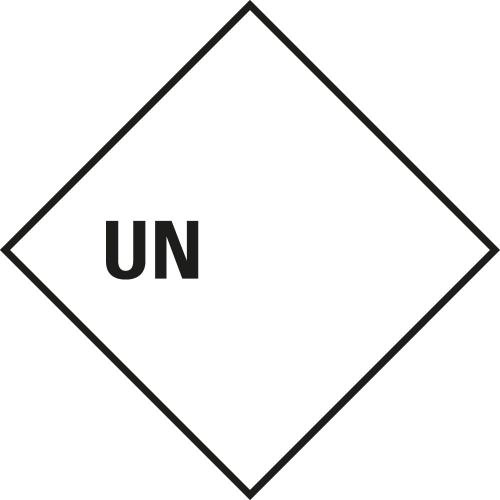 Verpackungskennzeichen: UN, weiß-schwarz, IMDG-Code / GGVSEB / ADR / ADN, versch. Materialien, Größen und Stückzahlen
