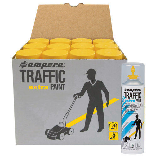 Vorteils-Set A.M.P.E.R.E. Traffic Extra Paint, SUPER-Striper, versch. Farben, 500 ml / Dose, 12 Dosen / VE
