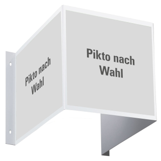 Hauptbild Rettungszeichen blanko 3D-Schild, Kunststoff, 200 x 200 mm, Piktogramme müssen separat bestellt werden