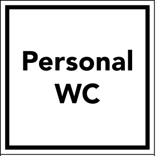 Hauptbild: Türschild: Personal-WC, Standardfolie, 150 x 150 mm