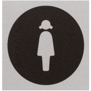 Hauptbild Türschild Damen-Toilette, Aluminium selbstklebend, 80 x 80 mm