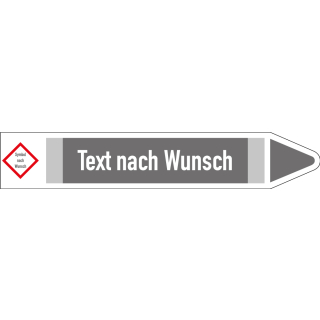 Bild der Vorderseite des Rohrleitungsetiketts:, nach Wunsch, rechts,, ,  für Ø 25 - 40 mm, Standardfolie