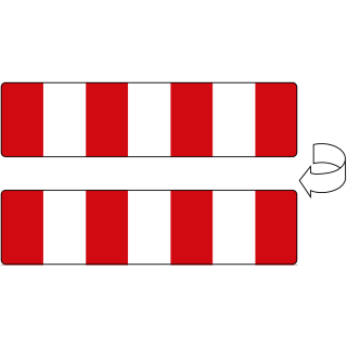 Hauptbild Verkehrszeichen 600.33: Höhenleitmal, doppelseitig zum Abhängen, Aluminium RA2 reflektierend, 800 x 100 mm