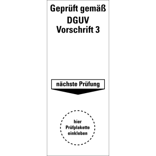 Hauptbild von Grundplakette gepr gem DGUV Vorschrift 3