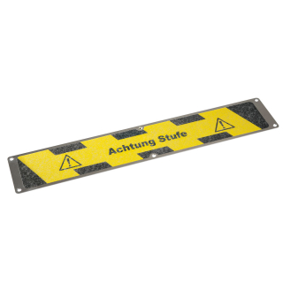 3M Platte Achtung Stufe, Rutschhemmung 13, gelb-schwarz, Aluminium, 635 x 114 mm, 1 Stück