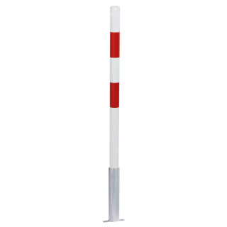 
Absperrpfosten Bern zum Einbetonieren, ohne Kettenöse, rot-weiß reflektierend, Stahl pulverbeschichtet, Ø 60 mm, 1400 mm, 1 Stück
