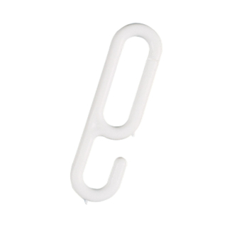 Einhängehaken, weiß, Kunststoff, Ø 6 mm, 20 St. / Verpackungseinheit