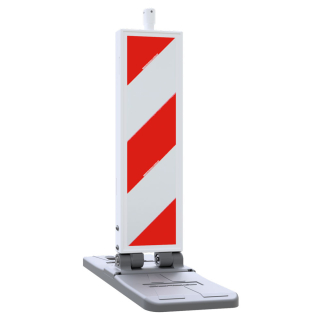 Hauptbild Schake Klappbake, doppelseitig rechts/-linksweisend, rot/weiß schraffiert, Höhe 1000 mm