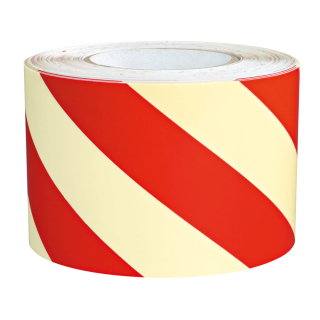 PERMALIGHT Warnmarkierungsband, links / rechts, versch. Farben und Größen, Folie selbstklebend