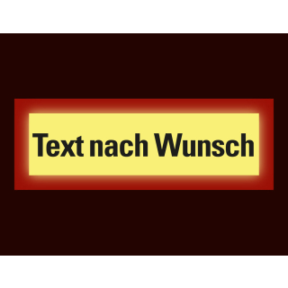 Permalight Power Feuerwehrschild: Text nach Wunsch, Aluminium lang nachleuchtend, 297 x 105 mm
