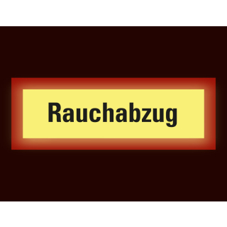 Permalight Power Feuerwehrschild: Rauchabzug, Kunststoff lang nachleuchtend, 297 x 105 mm