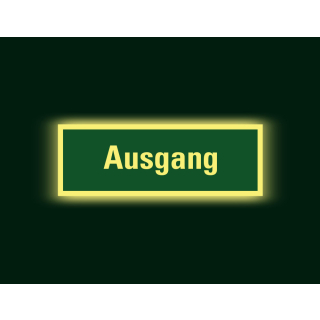 PERMALIGHT power Rettungszeichen: Ausgang, ASR A2.3, Folie lang nachleuchtend, 297 x 105 mm