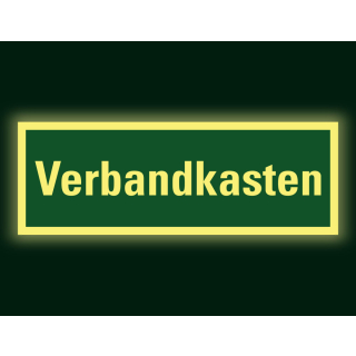 PERMALIGHT power Rettungszeichen: Verbandkasten, ASR A2.3, Folie lang nachleuchtend, 297 x 105 mm