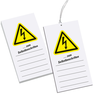 Wartungsanhänger zum Selbstbeschriften, Kunststoff inkl. Kabelbinder, 76 x 147, 10 St./Verpackungseinheit