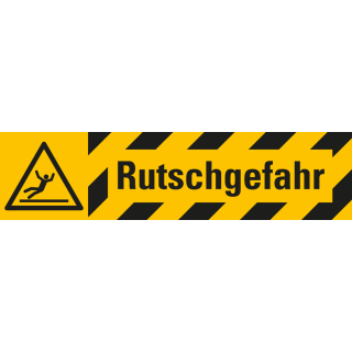 Antirutschbelag Rutschgefahr, Rutschhemmung R 10, gelb-schwarz, ASR, DIN EN ISO, DGUV, selbstklebend, 800 mm x 200 mm, 1 Stück