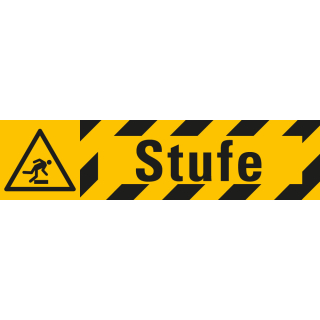 Antirutschbelag Stufe, Rutschhemmung R 10, gelb-schwarz, ASR, DIN EN ISO, DGUV, selbstklebend, 800 mm x 200 mm, 1 Stück