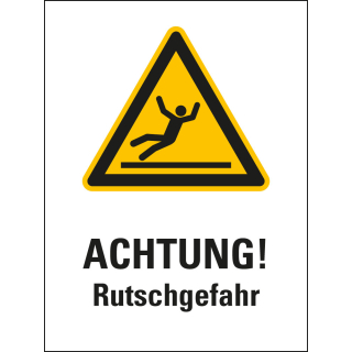 Aufkl.Achtung Rutschgefahr,150x200mm