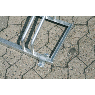 Befestigungsbügel für Fahrradständer City, feuerverzinkter Stahl, 104 mm x 42,5 mm x 40 mm, 1 Stück