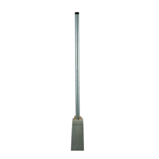 Betonformstein, für Pfosten Ø 60 mm und Ø 76 mm, inklusive 4 Hartholzkeile, Höhe 430 mm, 25 kg, 1 Stück