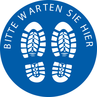 Bodenzeich.Bitte warten Sie hier,Ø400mm