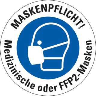 Bodenzeichen Maskenpflicht!BFO,Ø400mm