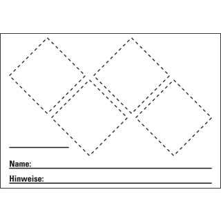 Gefahrstoffetikett zum Selbstbekleben und -beschriften, für 4 Gefahrensymbole nach GHS, Folie selbstklebend, 74 x 52 mm, 10 St./Bogen