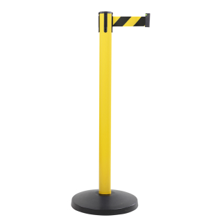 Gurtpfosten, gelb, Gurt gelb-schwarz, Stahl, Ø 63 mm, 50 mm, 3 m, 1 Stück