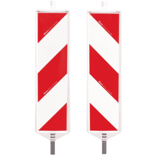 Höhenleitmale und Leitbaken: Sicherheits- Leitbake links- / rechtsweisend ohne Fußplatte, rot-weiß, doppelseitig, Folie RA1, 1319 mm x 304 mm x 60 mm, 1 Stück